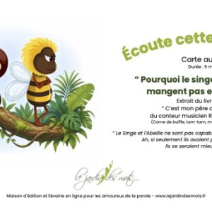 Carte postale audio - Le singe et l'abeille
